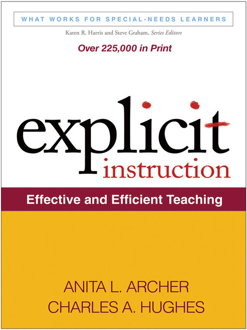 Title details for Explicit Instruction by Anita L. Archer - Available